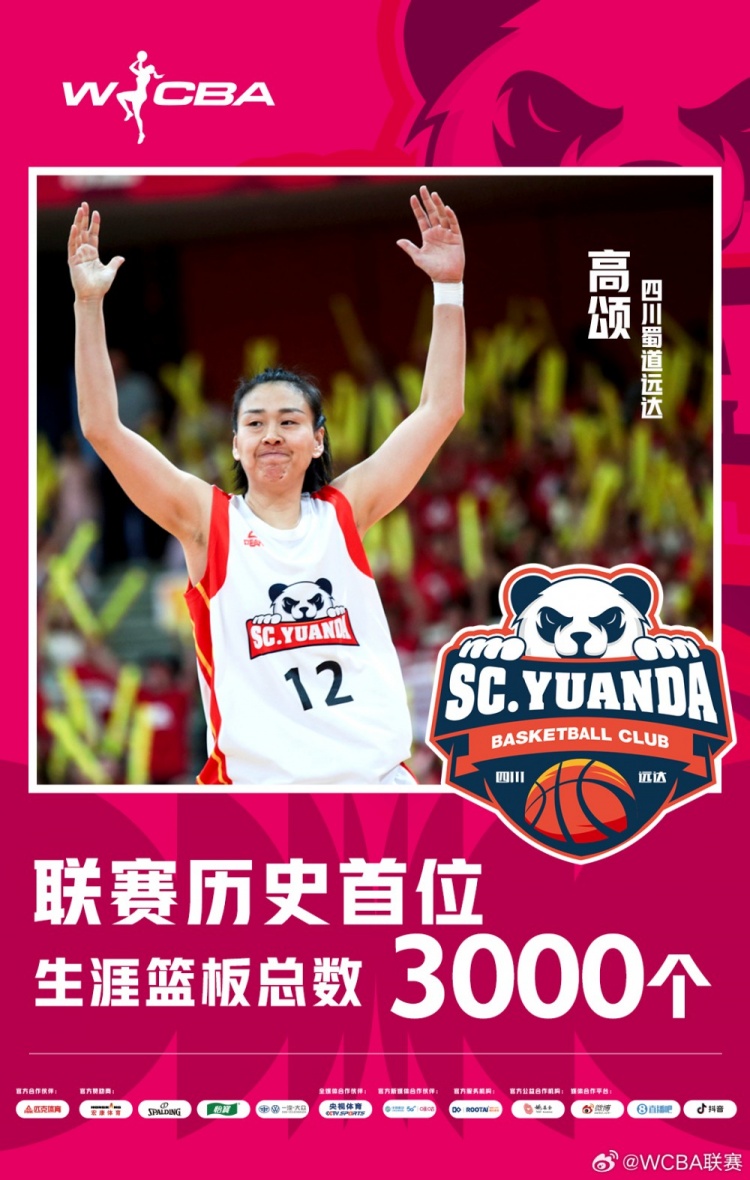 十八載鑄就傳奇!WCBA官方:高頌榮膺聯(lián)賽歷史首位籃板達(dá)3000球員