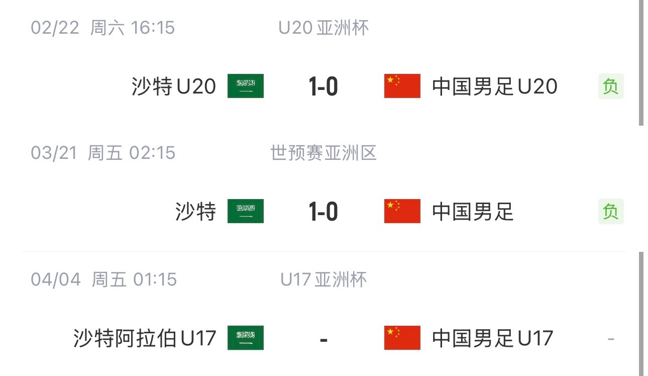  國字號三遇沙特！國少U17亞洲杯首戰(zhàn)對陣沙特，此前國足&國青均負